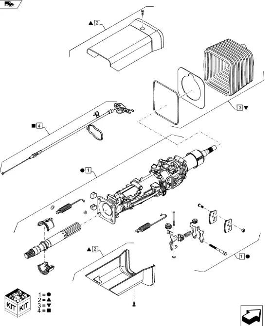 87377005 - Набор рем. колонки рул. TJT9./St.